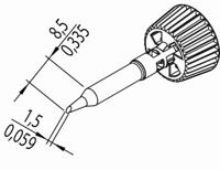 Ersa 0142ADLF15/SB Soldeerpunt Schuin Grootte soldeerpunt 1.50 mm Inhoud: 1 stuk(s) - thumbnail