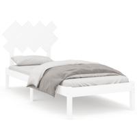 Bedframe massief hout wit 90x190 cm - thumbnail