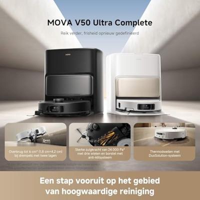 MOVA V50 Ultra Complete Robotstofzuiger - 24.000 Pa Vermogen - Thermische Vloerreiniging met DuoSolution Systeem MOVA V50 Ultra Complete Robotstofzuiger - 24.000 Pa Vermogen - Thermische Vloerreiniging met DuoSolution Systeem