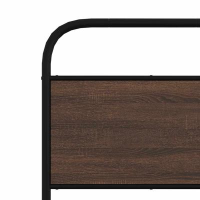 Bedframe zonder matras bewerkt hout bruin eikenkleur 107x203 cm