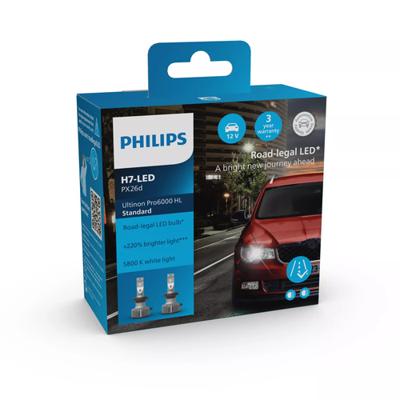 Philips Hoofdlamp "ultinon pro6000 standard". lamp set 12v h7 led stan ultinon pro6000