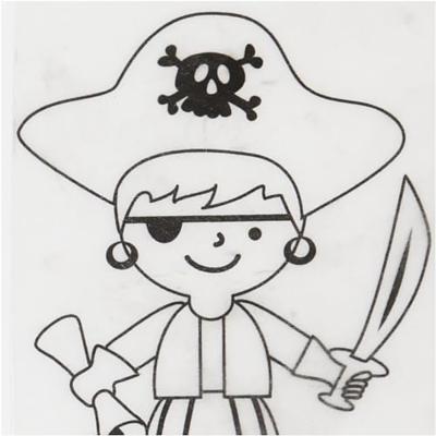 Creativ Company Vellen krimpfolie met motieven piraten, 10st. - thumbnail