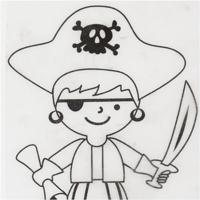 Creativ Company Vellen krimpfolie met motieven piraten, 10st. - thumbnail