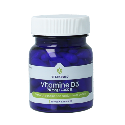 Vitamine D3 75 mcg / 3000 IE 60 Vegetarische capsules