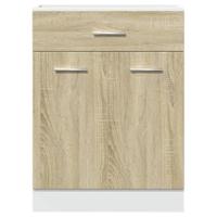 Onderkast met lade 60x46x81,5 cm spaanplaat sonoma eikenkleurig - thumbnail