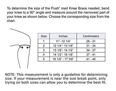 Push Med Kniebrace - 5 - Universeel - Grijs