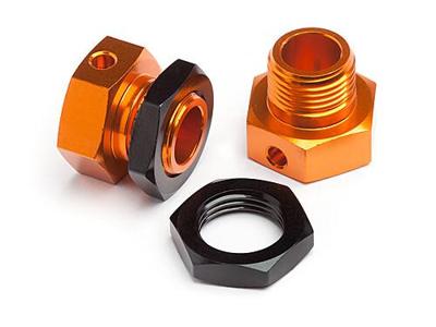 HPI - 6.7mm Hex Wheel Adapter Trophy Buggy (Orange/Black) (101792)