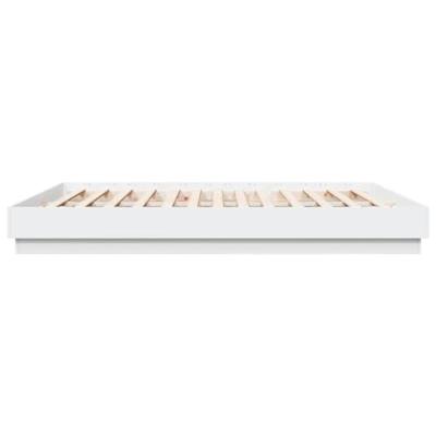 Bedframe met LED-verlichting wit 200x200 cm