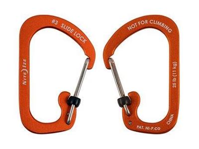 Nite ize Slidelock Aluminium Orange #3 Carabine Oranje