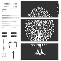 Tuinpoort, Tuinpoort 85x75 cm Corten Staal Boomontwerp Zwart - thumbnail