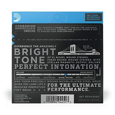 Daddario EXL158 snarenset voor elektrische bariton gitaar Daddario EXL158 snarenset voor elektrische bariton gitaar