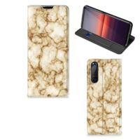 Sony Xperia 5 II | Standcase | Marmer Goud - thumbnail