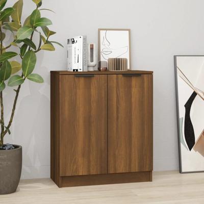 Dressoir 60x30x70 cm bewerkt hout bruin eikenkleur