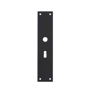 Intersteel renovatieschild rechthoekig 250x55x2mm sleutelgat 56mm - RVS/mat zwart Intersteel renovatieschild rechthoekig 250x55x2mm sleutelgat 56mm - RVS/mat zwart