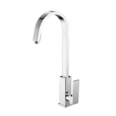 TOKYO ééngreepsmengkraan keuken met ronde uitloop, chroom elegante kraan met hoge ronde uitloop en draaibereik 360° energiebesparing door cold-start functie keramische schijven geluidsarme, ve