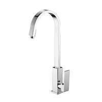 TOKYO ééngreepsmengkraan keuken met ronde uitloop, chroom elegante kraan met hoge ronde uitloop en draaibereik 360° energiebesparing door cold-start functie keramische schijven geluidsarme, ve - thumbnail