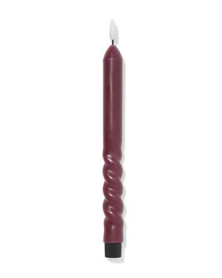 HEMA Led huishoudkaars ⌀2.3x29cm duo aubergine (aubergine)