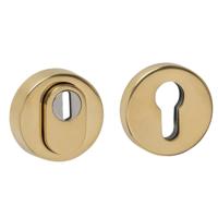 SKG3 veiligheidsrozetten rond verdekt ø52x12mm profielcilindergat met kerntrekbeveil. PVD messing - thumbnail