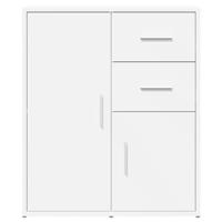 Dressoir 60x31x70 cm bewerkt hout wit - thumbnail