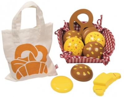 Goki ontbijtmand/picknickset met houten brood