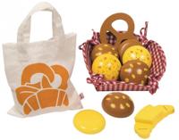 Goki ontbijtmand/picknickset met houten brood - thumbnail