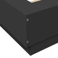 Bedframe met LED-verlichting bewerkt hout zwart 180x200 cm - thumbnail