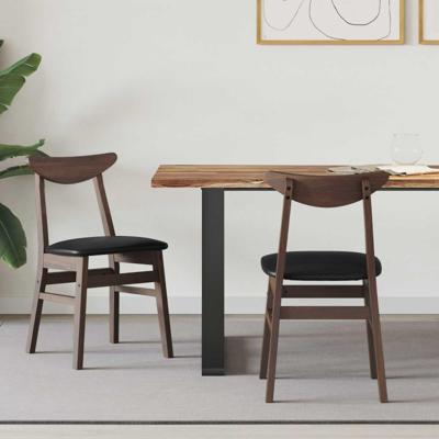 Eettafelstoelen 2 pcs Licht Bruin 42 x 47.5 x 81 cm