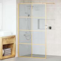 VidaXL Inloop douche wand goud 115 x 195 cm gehard glas - thumbnail