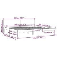 Bedframe massief grenenhout wit 200x200 cm - thumbnail