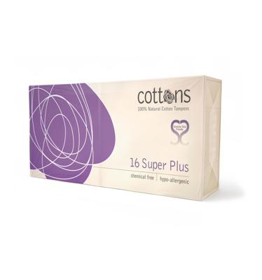 Cottons - 100% Katoen Tampons - 16 stuks | Formaat: Super Plus