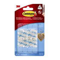 Command decohaak, small, draagvermogen 225 gram, transparant, blister van 6 stuks - thumbnail