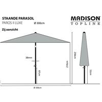 Grote Parasol Paros II 3M A Tilt Groen van Madison - thumbnail