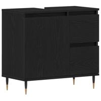 Badkamermeubelset met lade 3 pcs Zwart Eiken 30 x 30 x 190 cm - thumbnail