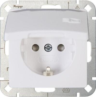 Enzo Kopp hk05 arctic wit inbouw stopcontact ra met deksel - 4621510 Enzo Kopp hk05 arctic wit inbouw stopcontact ra met deksel - 4621510