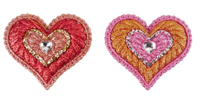 4.25 inch Heart Orna X 2. I 5x5x10 cm kerstornament Kurt S. Adler - Kurt s adler