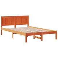 Bedframe Bruin 135 x 190 cm Massief grenenhout - thumbnail