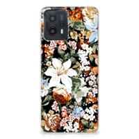 TPU Case voor Motorola Moto G23 | G13 Dark Flowers - thumbnail