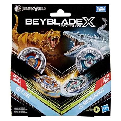 Beyblade X Jurassic World T. Rex vs. Mosasaurus, 2 Takara Tomy-competitietops, 2 launchers, vanaf 8 jaar