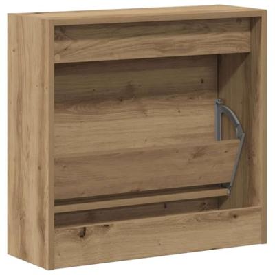 VidaXL Schoenenkast artisan eiken 60 x 21 x 57 cm bewerkt hout