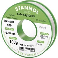 Stannol Kristall 600 Fairtin Soldeertin, loodvrij Loodvrij Sn96,5Ag3Cu0,5 REL0 100 g 0.5 mm - thumbnail