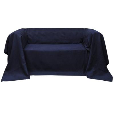 Bankhoes microsuede marineblauw 210 x 280 cm Bankhoes microsuede marineblauw 210 x 280 cm