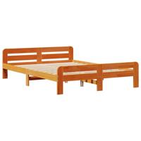 Bedframe zonder matras massief grenenhout wasbruin 150x200 cm - thumbnail