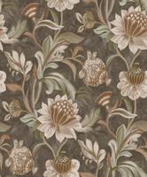 Dutch Wallcoverings Arabesque - Cecelia Charcoal Rust - Multi - thumbnail