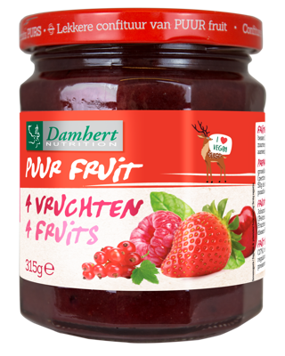 Damhert Puur Fruit Confituur 4 Vruchten Damhert Puur Fruit Confituur 4 Vruchten
