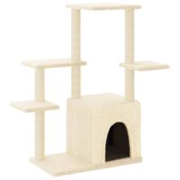 VidaXL Kattenmeubel met sisal krabpalen 97,5 cm crèmekleurig - thumbnail