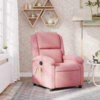 Massagestoel verstelbaar fluweel roze - thumbnail