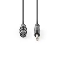 Nedis Ongebalanceerde Audiokabel | XLR 3-Pins Female | 6,35 mm Male | 1.5 m | 1 stuks - COTH15120GY15 COTH15120GY15 - thumbnail