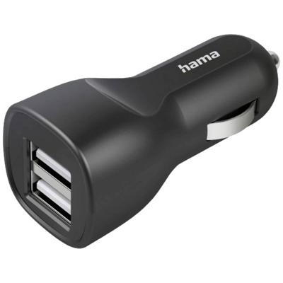 Hama USB-oplader 12.00 W 2x USB-A Zwart Auto, Vrachtwagen