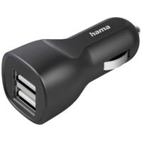 Hama USB-oplader 12.00 W 2x USB-A Zwart Auto, Vrachtwagen - thumbnail