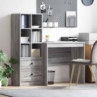 Bureau met lade 2 pcs Grijs Sonoma - thumbnail